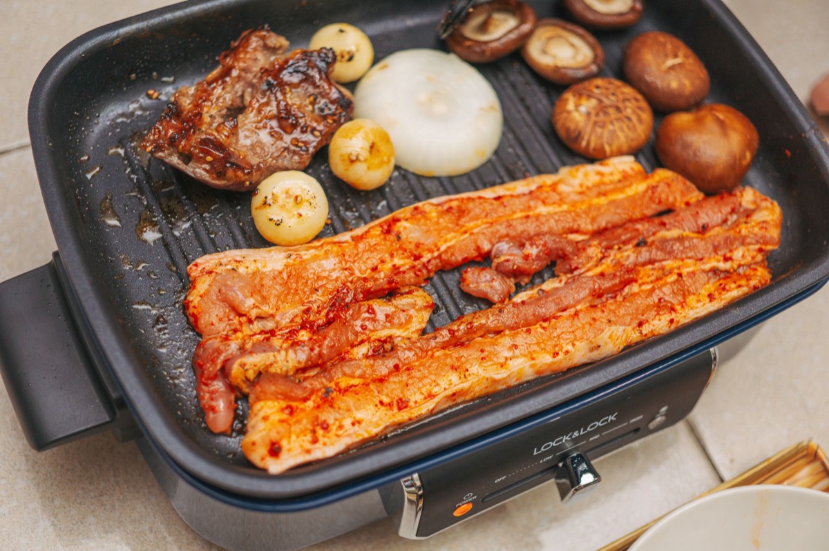 Samgyeopsal Schweinebauch auf dem Grill