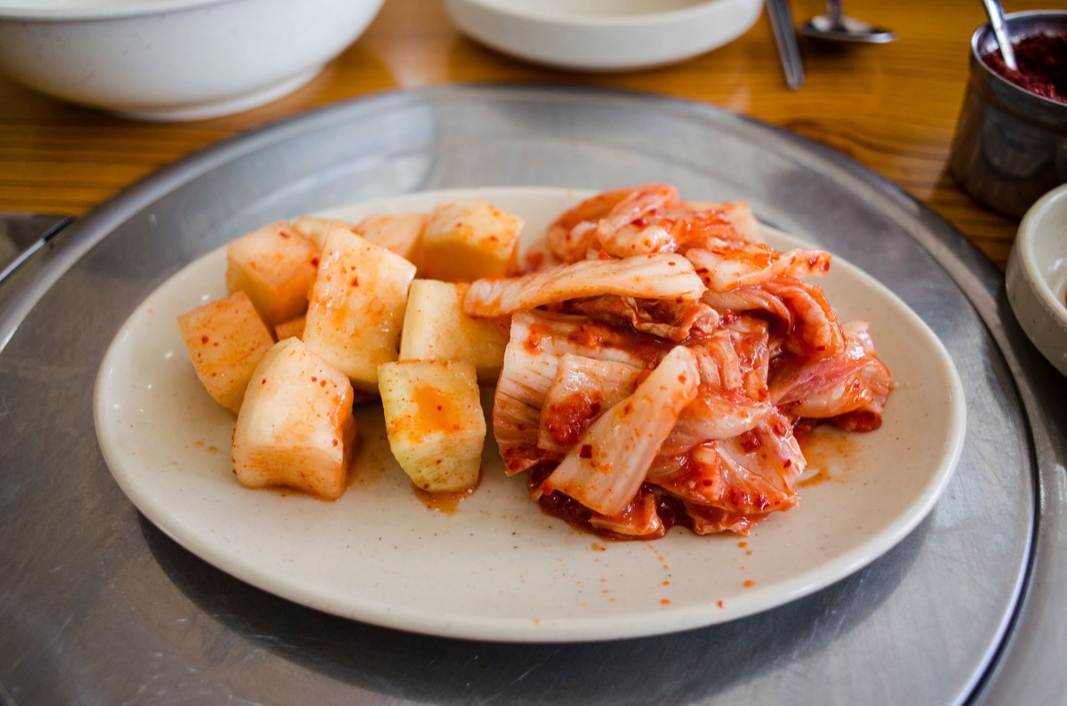 Aged kimchi ingredients for flavoring