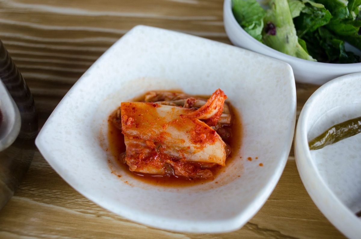 Verza kimchi fermentato